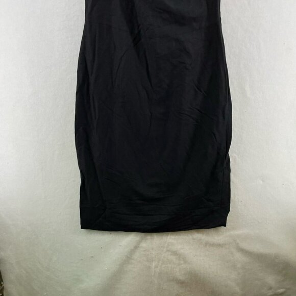 Abercrombie & Fitch Sheath Mini Dress Sz 10T Black Scoop Neck Strap Ties Linen - Picture 9 of 11